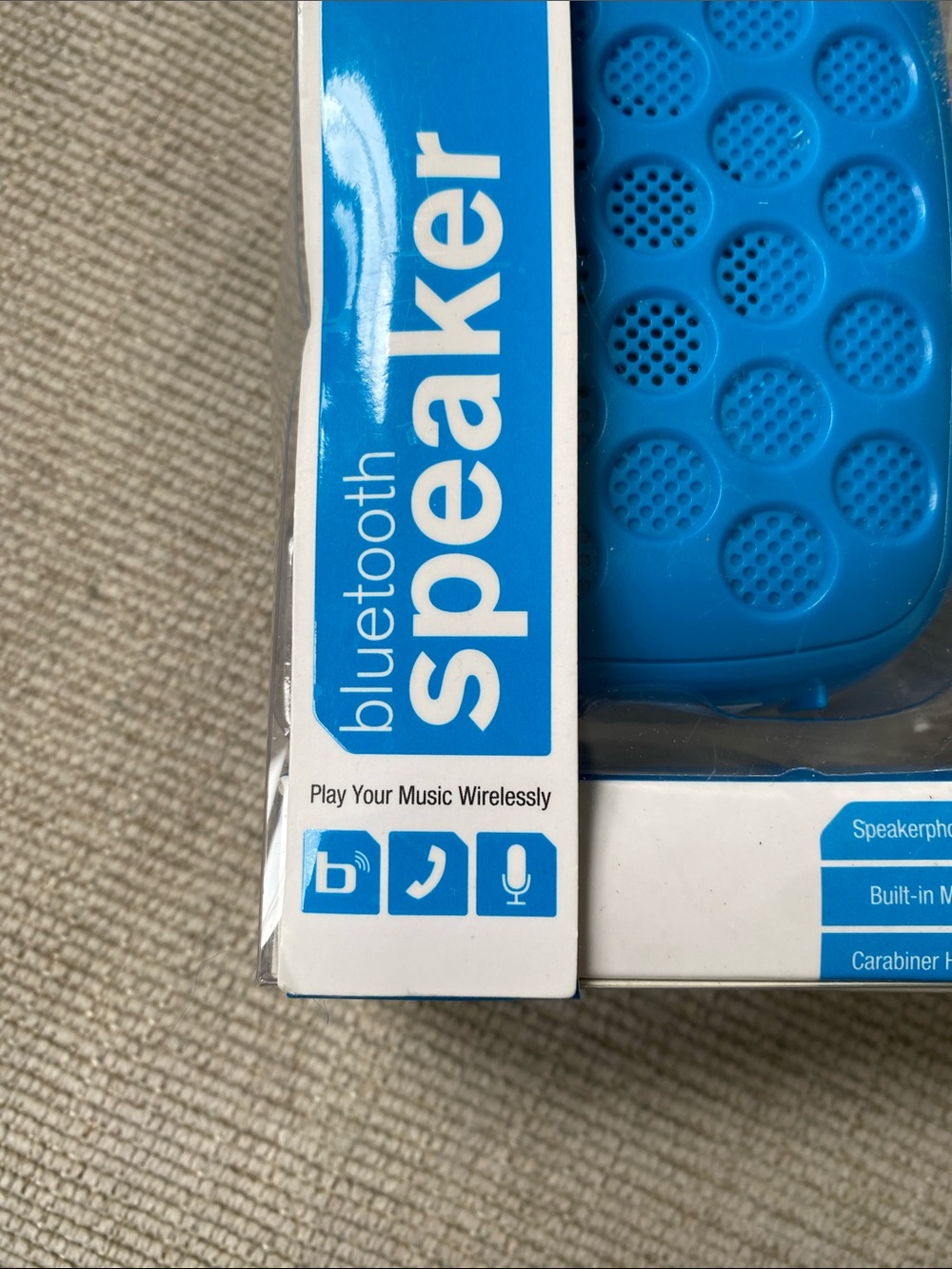 Targus Blue Portable Bluetooth Speaker with Carabiner- NIB - Picture 4 of 6